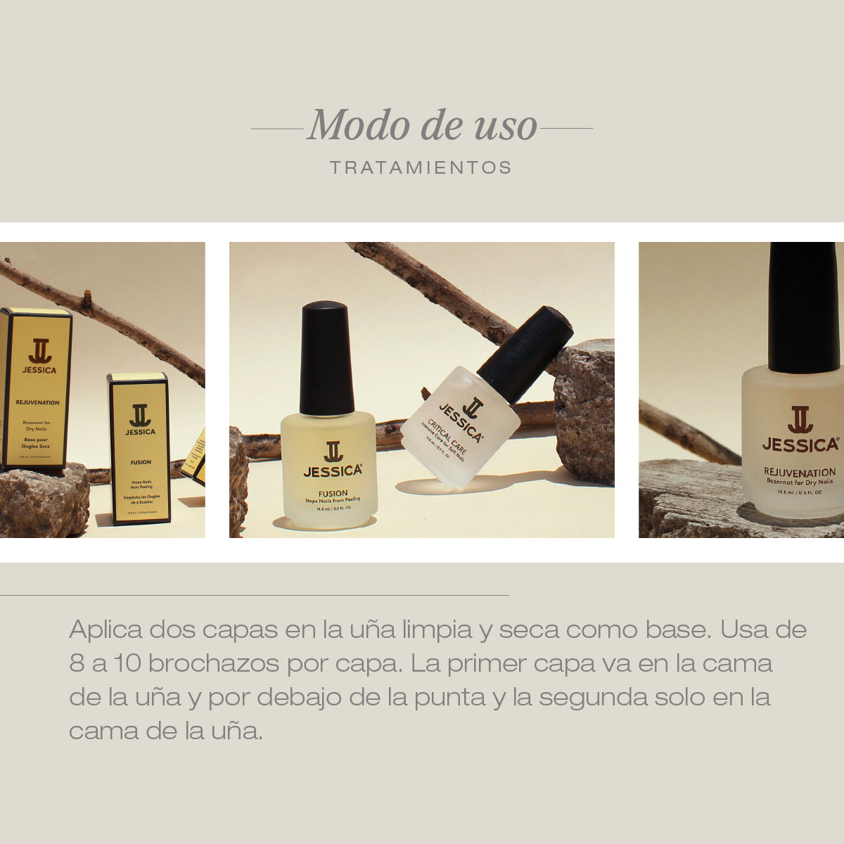 BASE TRATAMIENTO JESSICA REJUVENATION- uñas secas